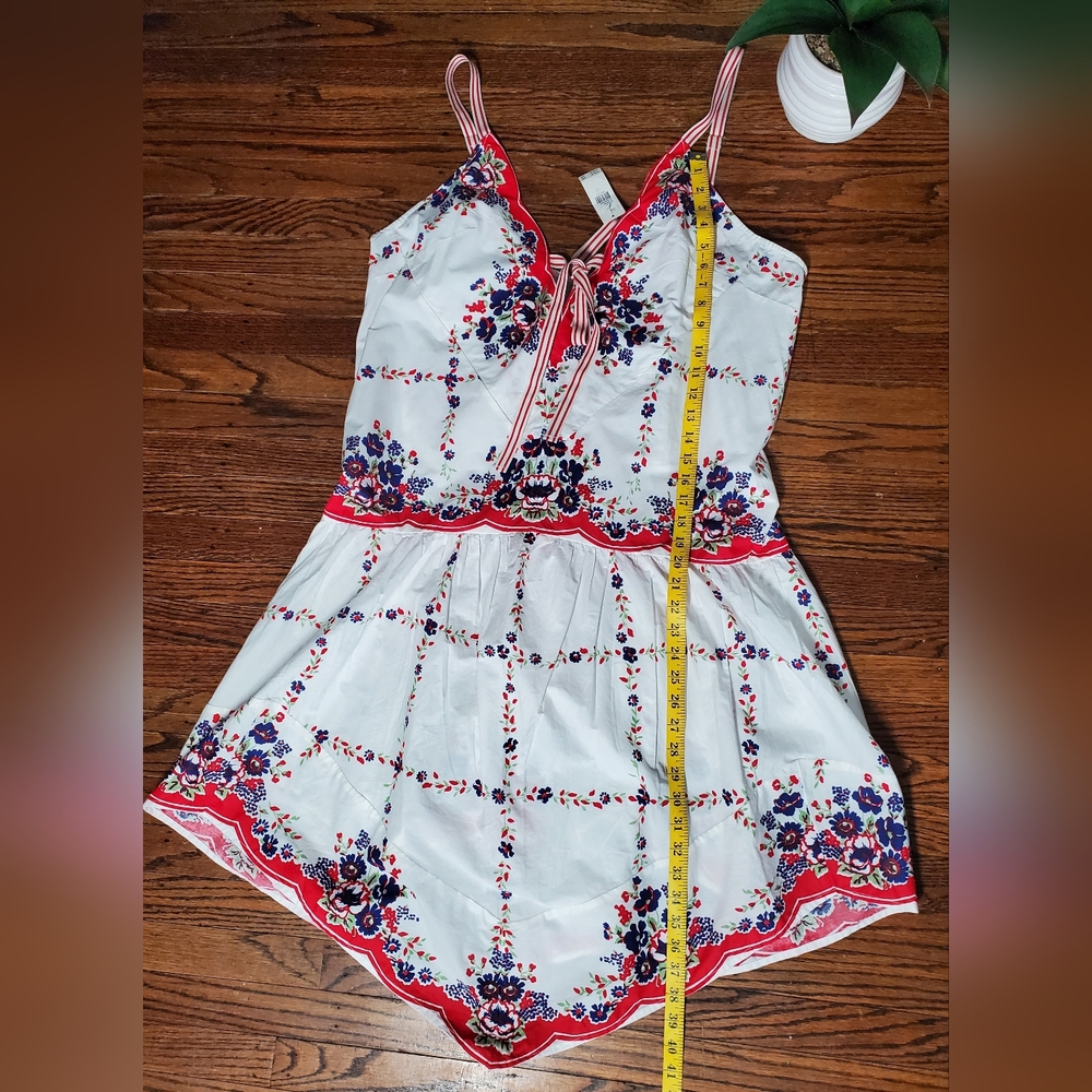 Celandine By Anthropologie NWT Plunge-Neck Drop-Waist Cotton Midi Dress Size XL - Picture 13 of 16